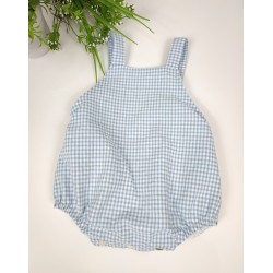 Ranita Peto Vichy Blue-Ranita peto bebé.