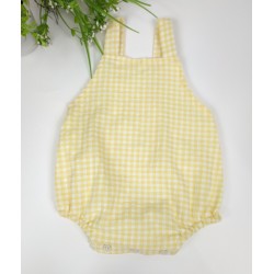 Ranita Peto Vichy Amarillo -Ranita peto bebé.