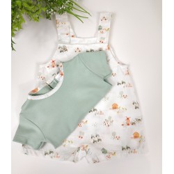 Conjunto Peto y Camiseta Farms-Conjunto bebé.