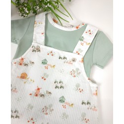 Conjunto Peto y Camiseta Farms-Conjunto bebé.