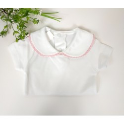 Body Blanco y Rosa - Body bebé.