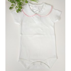 Body Blanco y Rosa - Body bebé.
