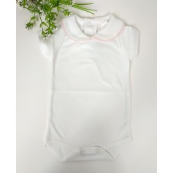 Body Blanco y Rosa - Body bebé.