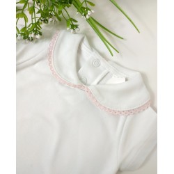 Body Blanco y Rosa - Body bebé.