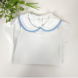 Body Blanco y Azul - Body bebé.