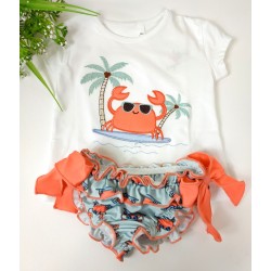 Conjunto de baño Cangrejo - Braguita bebé.