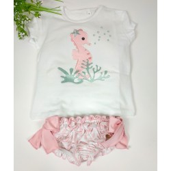 Conjunto de baño Caballito de mar - Braguita bebé.