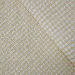 Vichy Seersucker Amarillo -Tela de vichy.