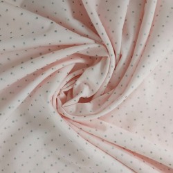Muselina Rosa con Topitos - Muselina Topitos.