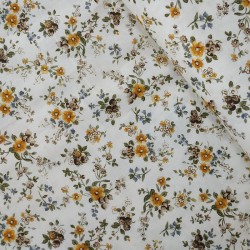 Viyela Dania Mostaza - Tela de flores.