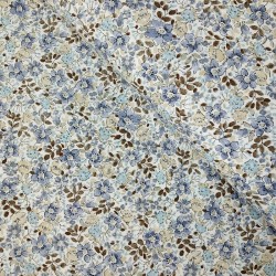 Viyela Vienna Azul - Tela de flores.