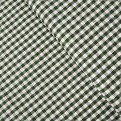 Algodón Vichy Love Verde Musgo - Tela vichy.