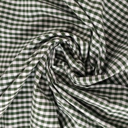 Algodón Vichy Love Verde Musgo - Tela vichy.