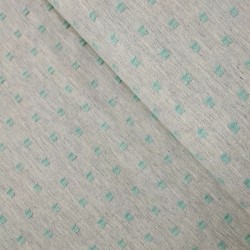 Viyela Plumeti Gris-Verde- Tela viyela plumeti.