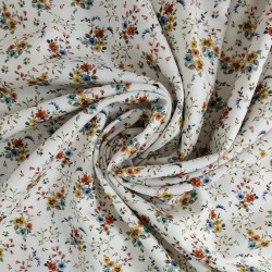 Viyela Emily Verde - Tela de flores.