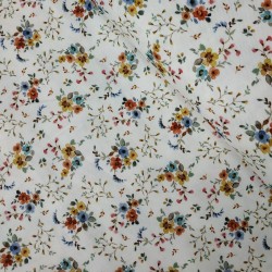 Viyela Emily Verde - Tela de flores.