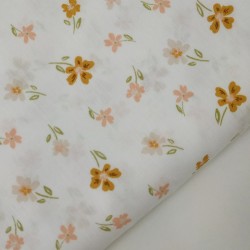 Algodón de Flores - Tela de...