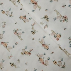 Viyela Ocas Nude - Tela infantil.