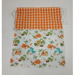 Bolsa Merienda Dinos Naranja - Bolsa.
