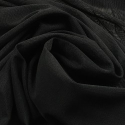 Tul Elástico color Negro- Tela de tul elástico color negro