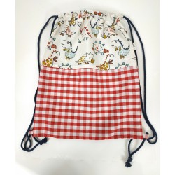 Bolsa Mochila Dinos Rojo -...