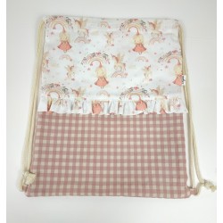 Bolsa Mochila Hadas Rosa -Bolsa.