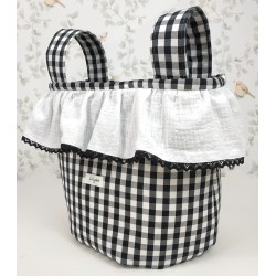 Bolso Bombón Vichy Negro -...