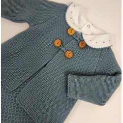 Conjunto Bombacho y Chaqueta Azul.