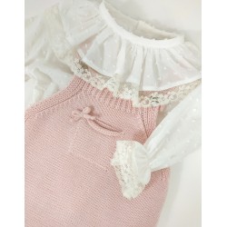 Peto de Punto Rosa con lacito.