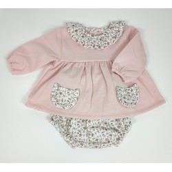 Conjunto Rosa con Flores...
