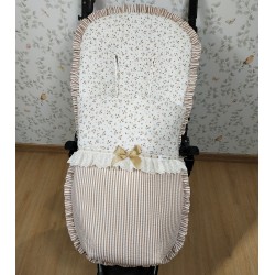 Saco de Paseo Ariana Camel- Saco silla rayas.