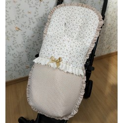 Saco de Paseo Ariana Camel- Saco silla rayas.