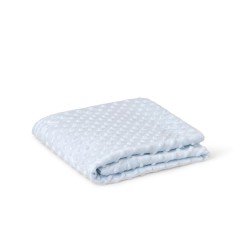 Juego de Manta y Dou dou en Celeste.