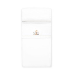 Juego de Sabanas de cuna en Blanco/Verde.