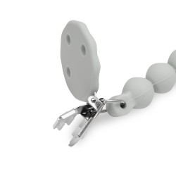 Juego de Sabanas de cuna en Blanco/Gris.