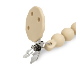 Juego de Sabanas de cuna en Blanco/ Beige.