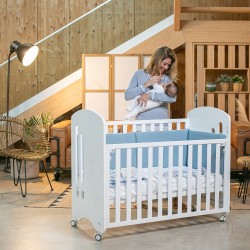 Cuna Lovely Premium Oso en Blanco.