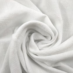 Tejido de lino con viscosa en blanco, serie Victoria.