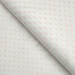 Plumeti blanco/rosa Elisa- Tela plumeti en colores blanco  y rosa.